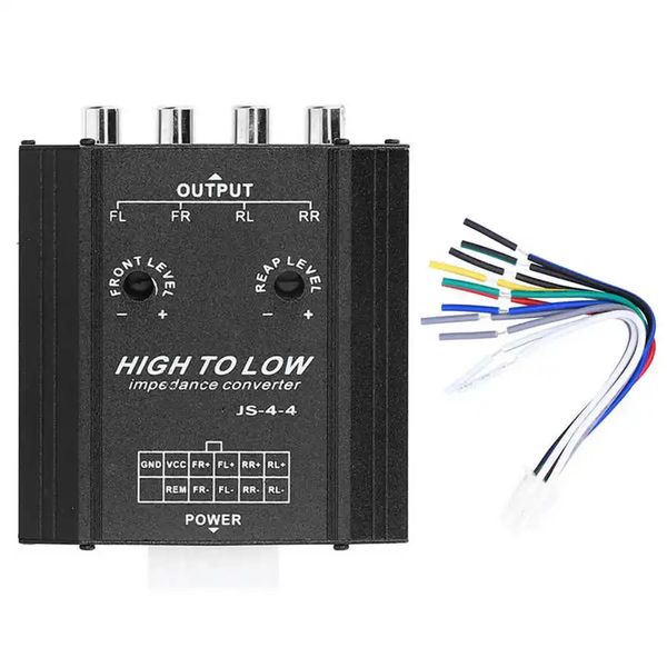 12V 4 Channel Car Audio Converter for Rca High To Low Line