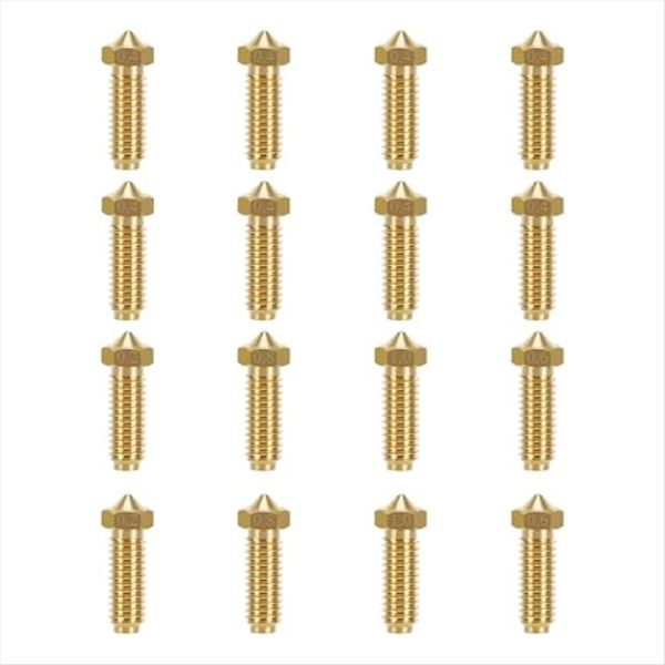 16 Pcs Brass Nozzles for Anycubic Kobra 2 Series Compatible with None