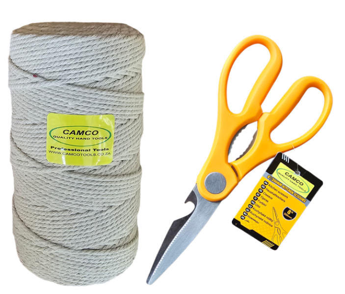 Camco Cotton Twine (3mm x 500GRAM) Plus Scissors 200mm