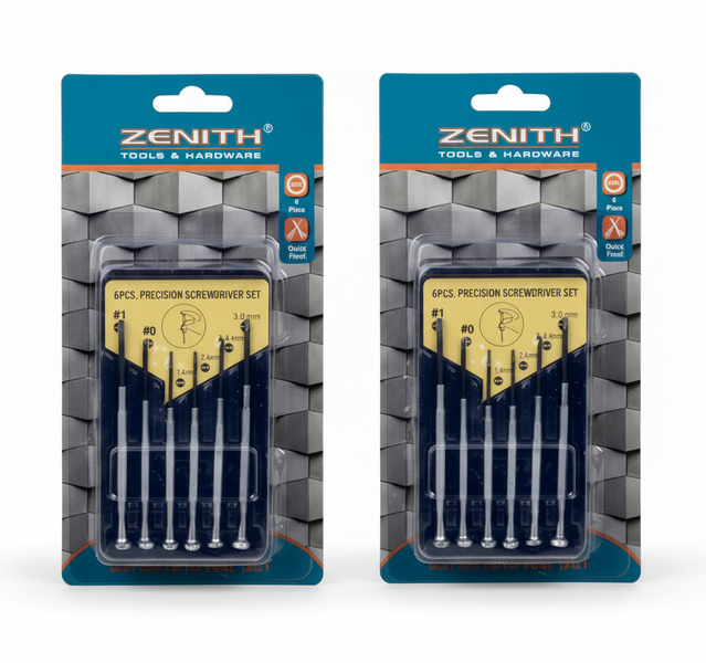 Zenith Precision Screwdriver Set 6 Piece for Watches, Cameras, - 2 Pack