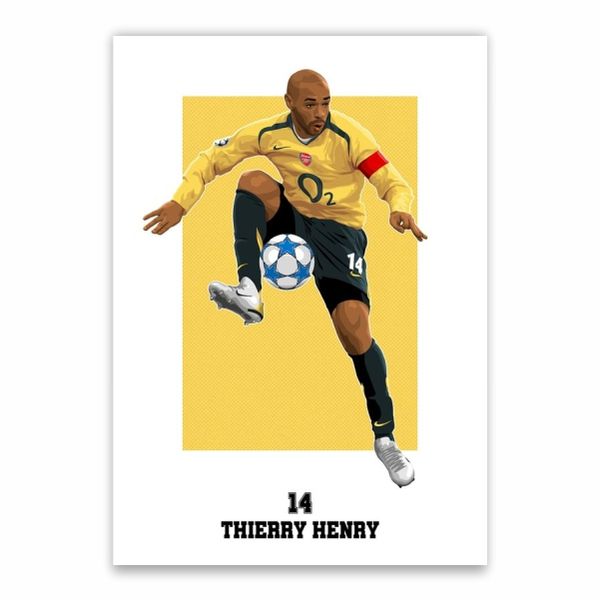 Thierry Henry 14 In Action Poster - A1