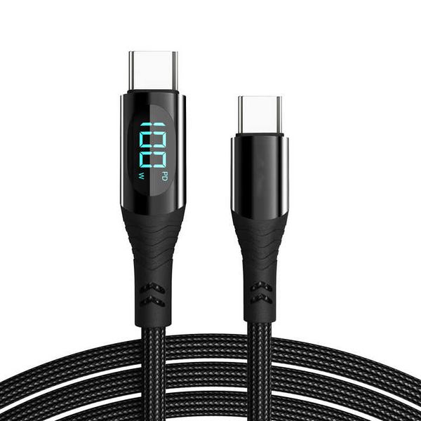 USB Type C Cable with LED Display, USB C to USB C Charger Cable