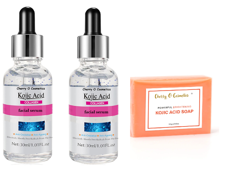 Kojic Acid Collagen Facial Serum &amp; Kojic Acid Soap Set