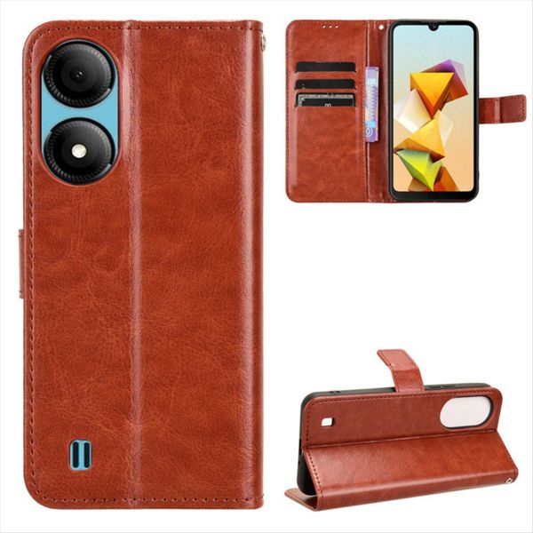 For ZTE Blade A33S Case Phone Shell Wallet Cover for ZTE Blade A33S Black