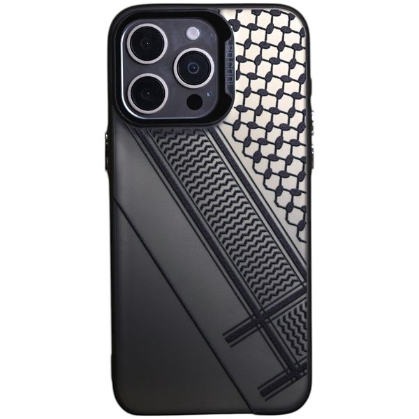 Phone Case With Diagonal Scarf - Compatible With iPhone 15 Pro Max - Chrome
