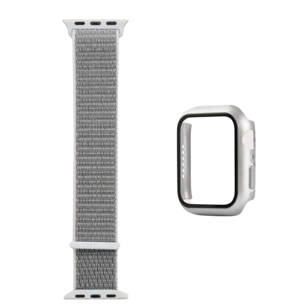 Grey Strap &amp; Screen Cover Set for Apple Watch 38 mm