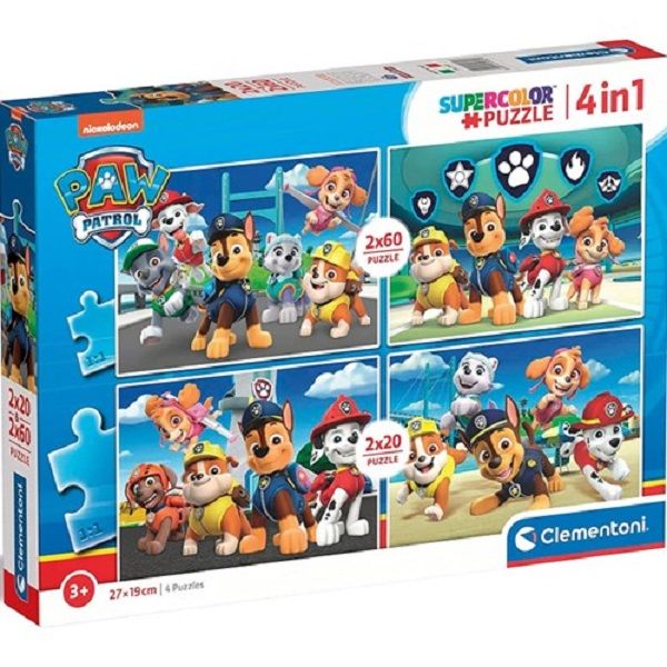 Clementoni (2x20)+ (2x60) Piece Puzzle - Paw Patrol
