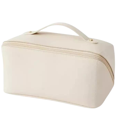 Leather travel makeup online bag