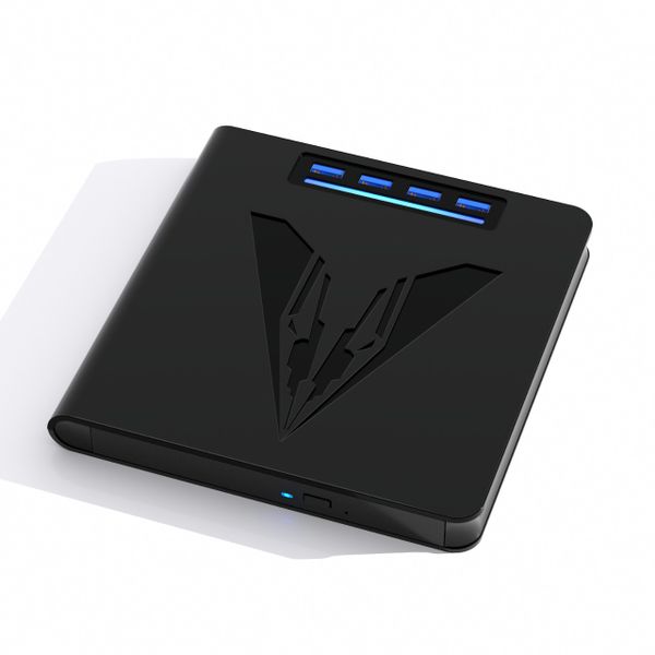 USB 3.0 Type-C CD DVD +/ -RW Drive,With 4 USB Ports And 2 SD Card Slots