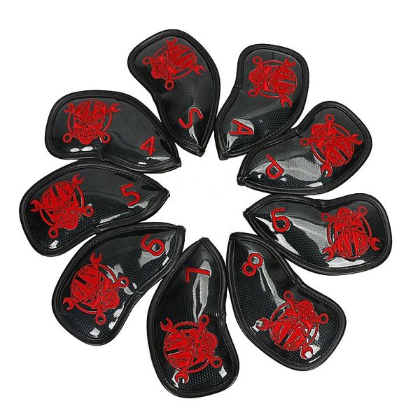 Michris White Skull Iron Covers - Hook and Loop Iron Covers