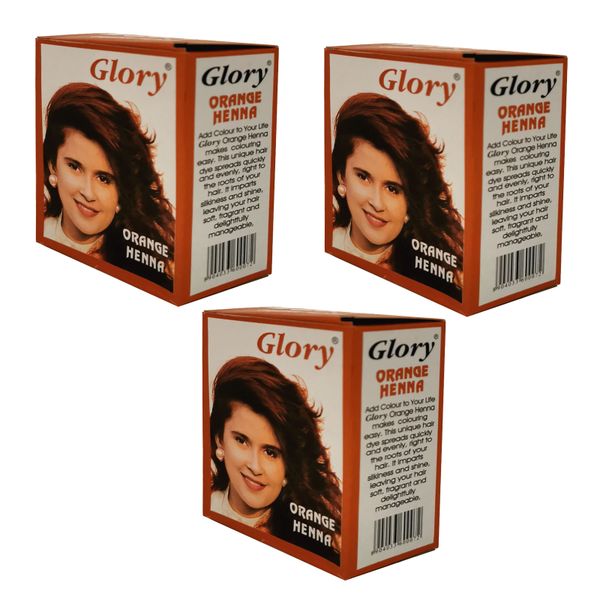 Glory Henna Hair Dye - Orange - 3 Pack