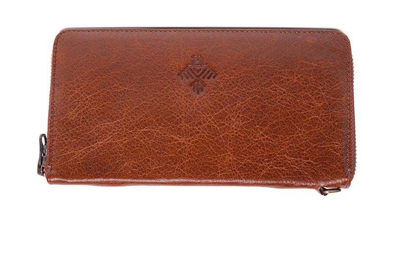 House of LB - Genuine Leather Zip Around Purse