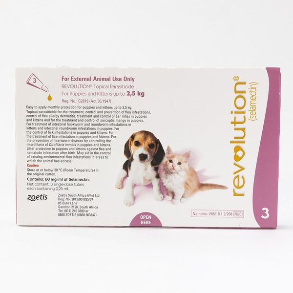 Revolution - 6% (Puppies &amp; Kittens) 0-0.25kg 3 Tablets In The Box x 2