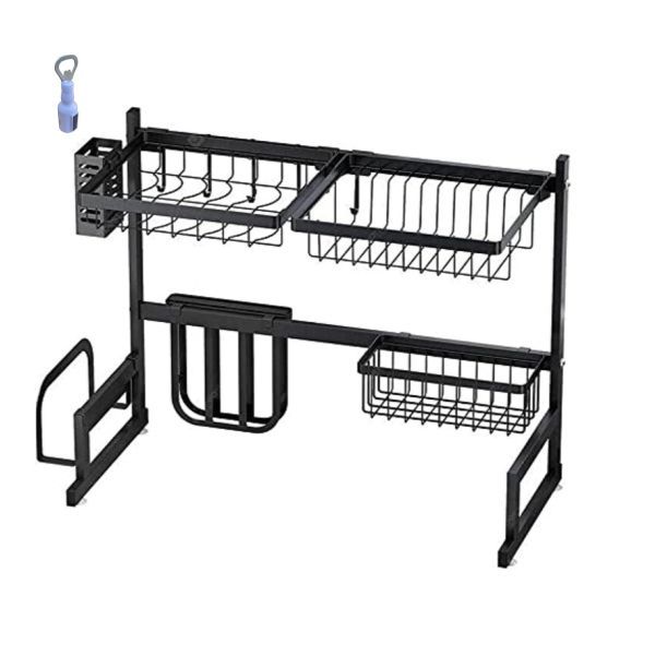 Multifunctional Dish Rack and Dryer with Bottle Opener