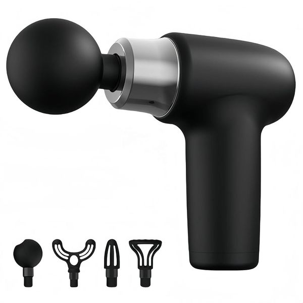 DC514 Portable Deep Tissue Massage Gun with 4 Massage Heads