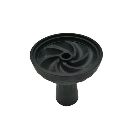 Large Silicone Hookah Head With Waves - Black