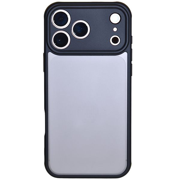 Matte Frosted Dual-Tone Phone Case - Compatible with iPhone - Black