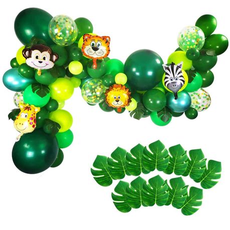 Animal Safari Foil Latex Balloons Jungle Happy Birthday Party