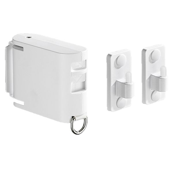 Retractable single clothesline, clothes drying rack - punchable/punch-free