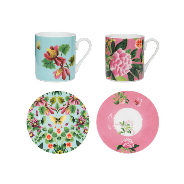 DESIGNERS GUILD - Ikebana Espresso Cup &amp; Saucer Set of 2