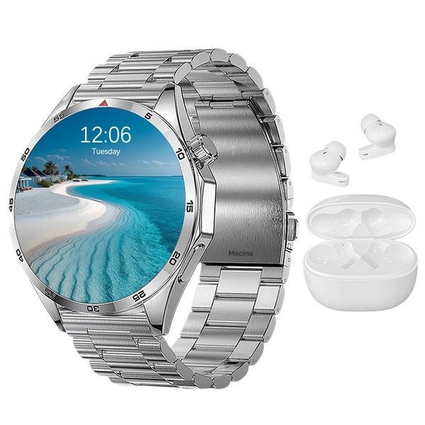 Mecina Smart Watch +TWS Earbuds-Activity, Health Monitoring &amp; Smart Alerts