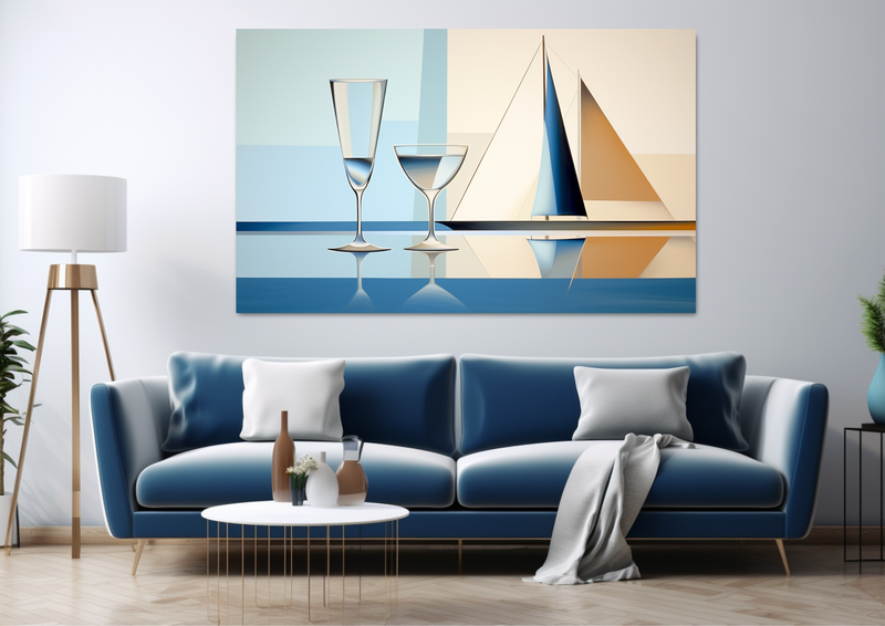 Canvas Wall Art - Nautical Elegance Abstract - JT0288