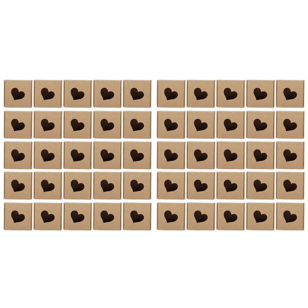 50-Piece Kraft Paper Soap Gift Boxes for Wedding Favors
