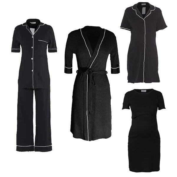 Hannah Grace Maternity Summer Navy Hospital Ready Set 9 (4 Piece)