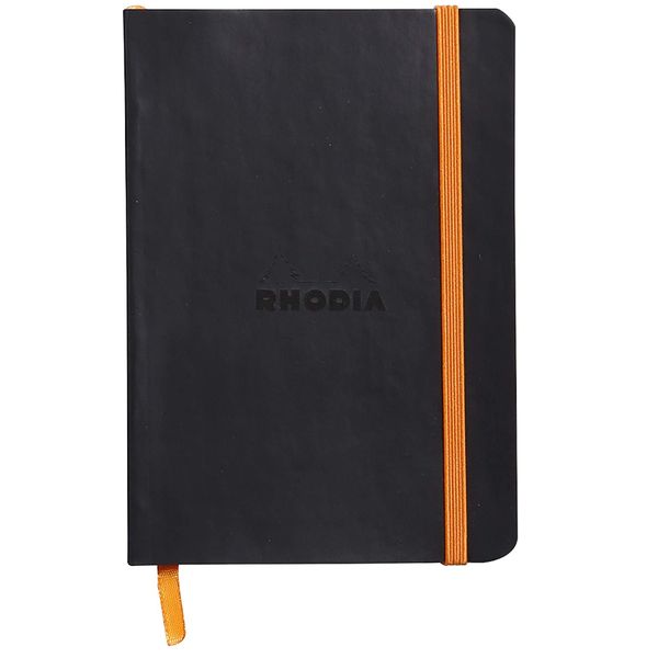 Rhodiarama Lined 6 X 8 1/4 Black Softcover Journal