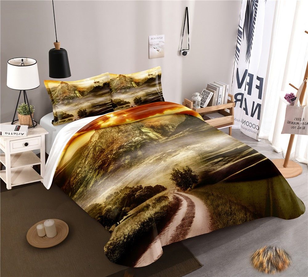 3D Printed Misty Mountain Scenery Duvet Cover Set | Shop Today. Get it ...