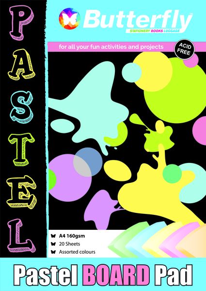 Butterfly Project Board Pad - Pastel A4 20 Sheets