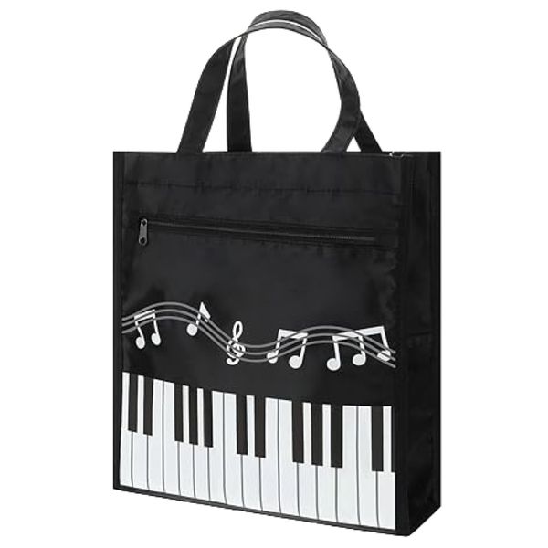 Luggage Piano Keynotes Waterproof Handbag with Zippers - 31cm