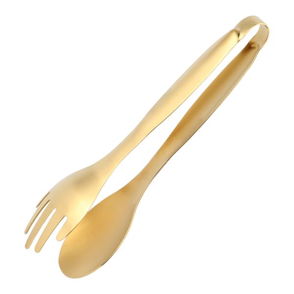 Stainless Steel Food Tongs Gold Kitchen Utensils Buffet Cooking Tools BBQ C