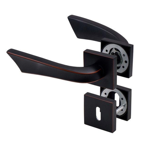 Sanlic Jaguar Pro Designer Series CHICAGO Key Way Handles Black &amp; Rose Gold