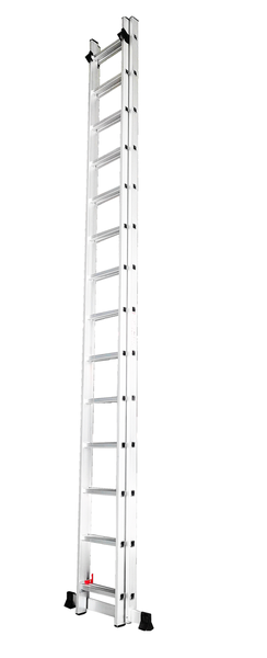 ZYS - Push-Up Extension Aluminium Ladder - 14 Step 2 Section - 6.78m