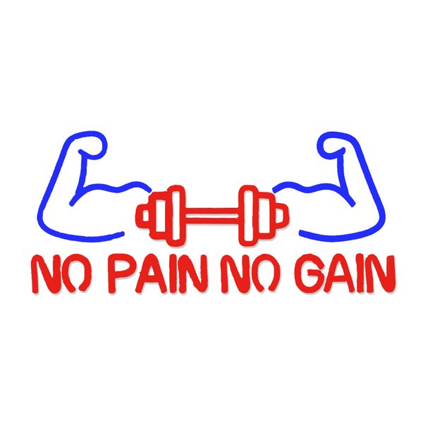 No Pain No Gain Neon Sign Light for Gym Decor Dumbbell LED Sign