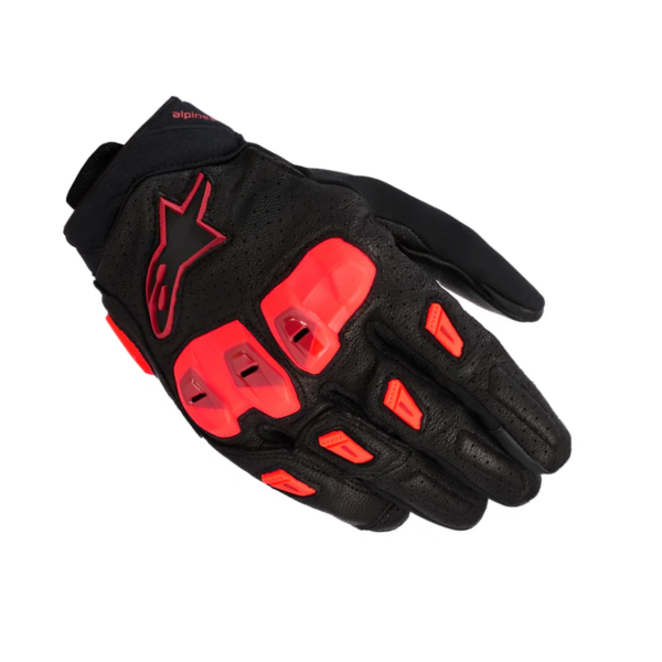 Alpinestars SP X 7 Gloves - Black/Dark Red/Red Flou