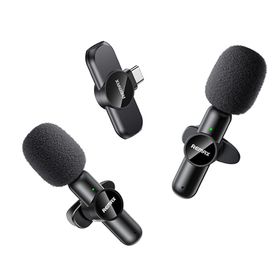 REMAX Wireless Lavalier Microphone USB-C Clip Mic Plug-Play Noice ...