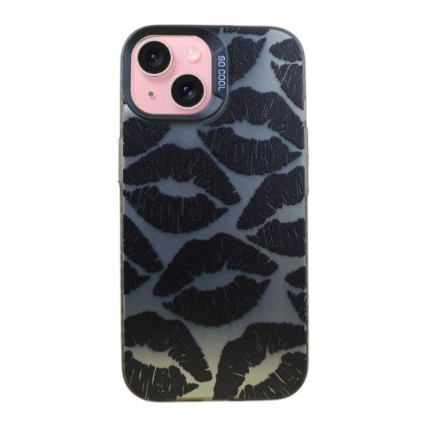 Midnight Kiss Lip Phone Case Compatible With IPH 15 - Silver