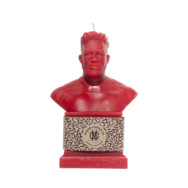 Mzansi Candle Co. Siya Kolisi Red Candle, Large ,21cm, 850 Grams