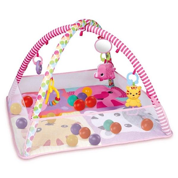 Menggao - Baby Play Mat - Activity Gym &amp; Ball Pit - Toys for Babies - Pink