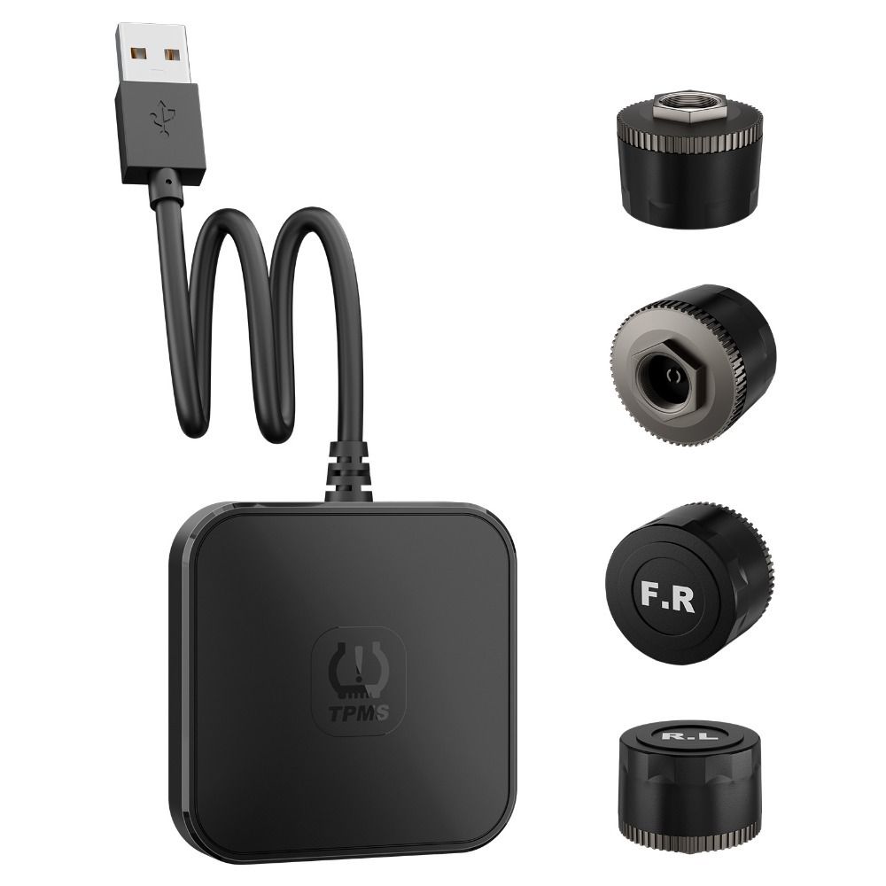 USB TPMS Tire Pressure Monitoring System with 4 External Sensors