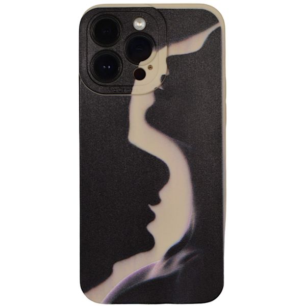 Beige - Phone Case with Intimate Print - Iphone 15 Pro Max