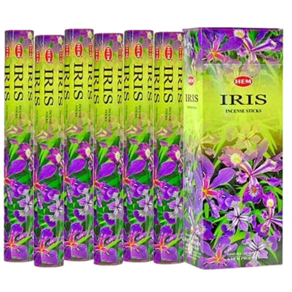 HEM Iris Incense Sticks (6 Packs of 20 Each)