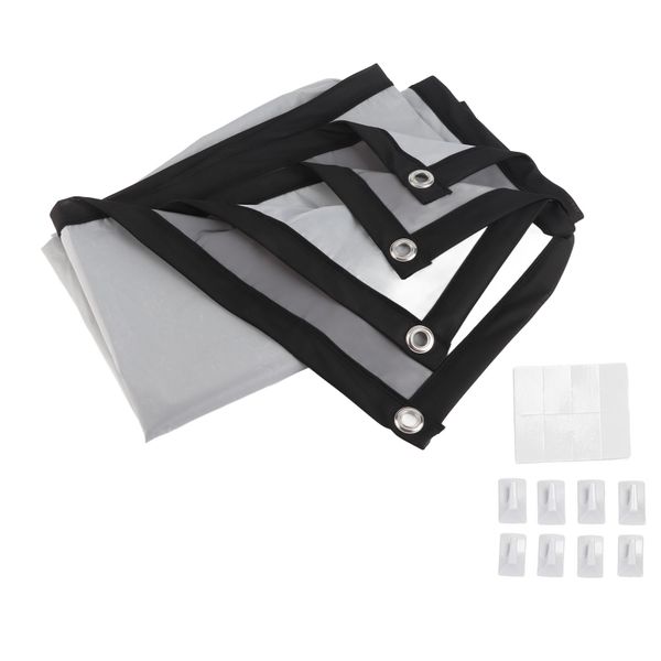 72in PVC projector screen anti light foldable wall mount