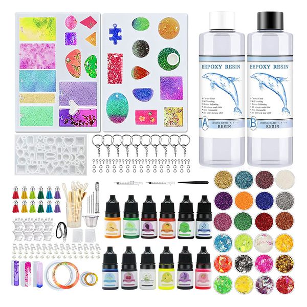 239pcs Epoxy Resin Kit with Number &amp; Letter Mold DIY Jewelry Making Craft