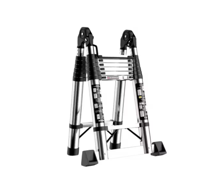 SamMag Biz Adjustable Stainless Steel Telescopic Ladder Folding Step Ladder