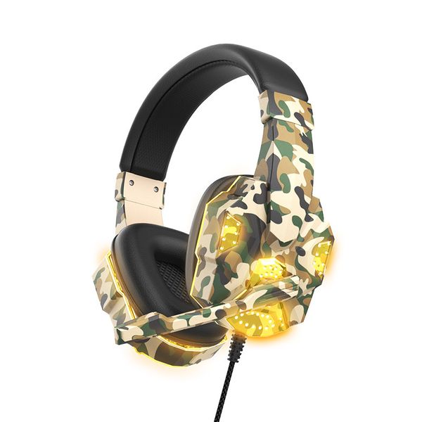 Camouflage Glowing PS5 Gaming Headset Surround Sound
