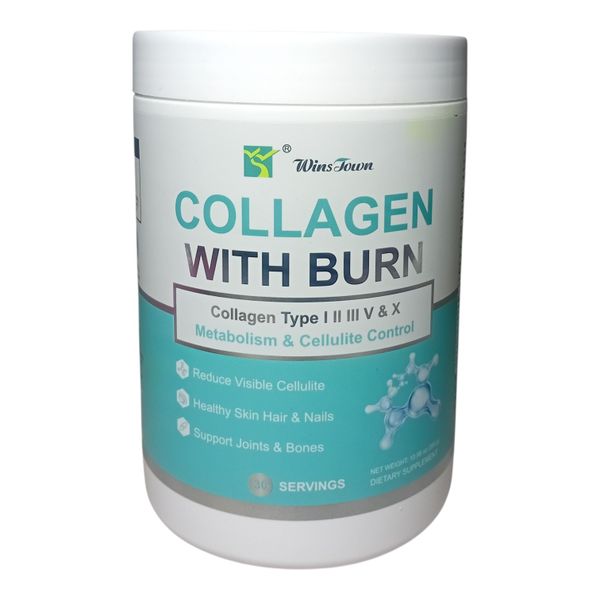 WinsTown Collagen Burn Powder 300g - Multi Collagen with Vitamin C