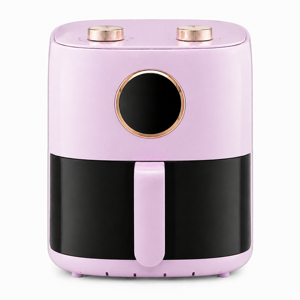 7L Air Fryer with Timer &amp; Temperature Control (White-Gold)